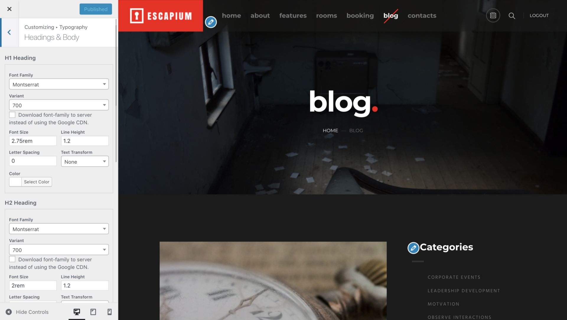 Typography Customization – Docs Hub